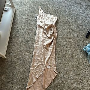 White fox one shoulder dress M